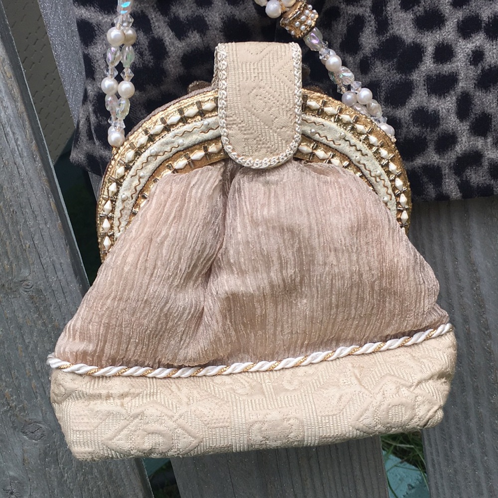 Mary Frances Gold Handbag Purse vintage - Picture 10 of 16